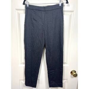 Babaton Cohen Pant Stretch Wool Cashmere Cropped Pleated Dress Pant in Dark Gray